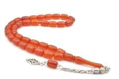 Gümüş Kaplama Kamçılı Kapsül Kesim Yemen Zar Kehribar Tesbih