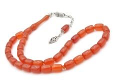 Gümüş Kaplama Kamçılı Kapsül Kesim Yemen Zar Kehribar Tesbih