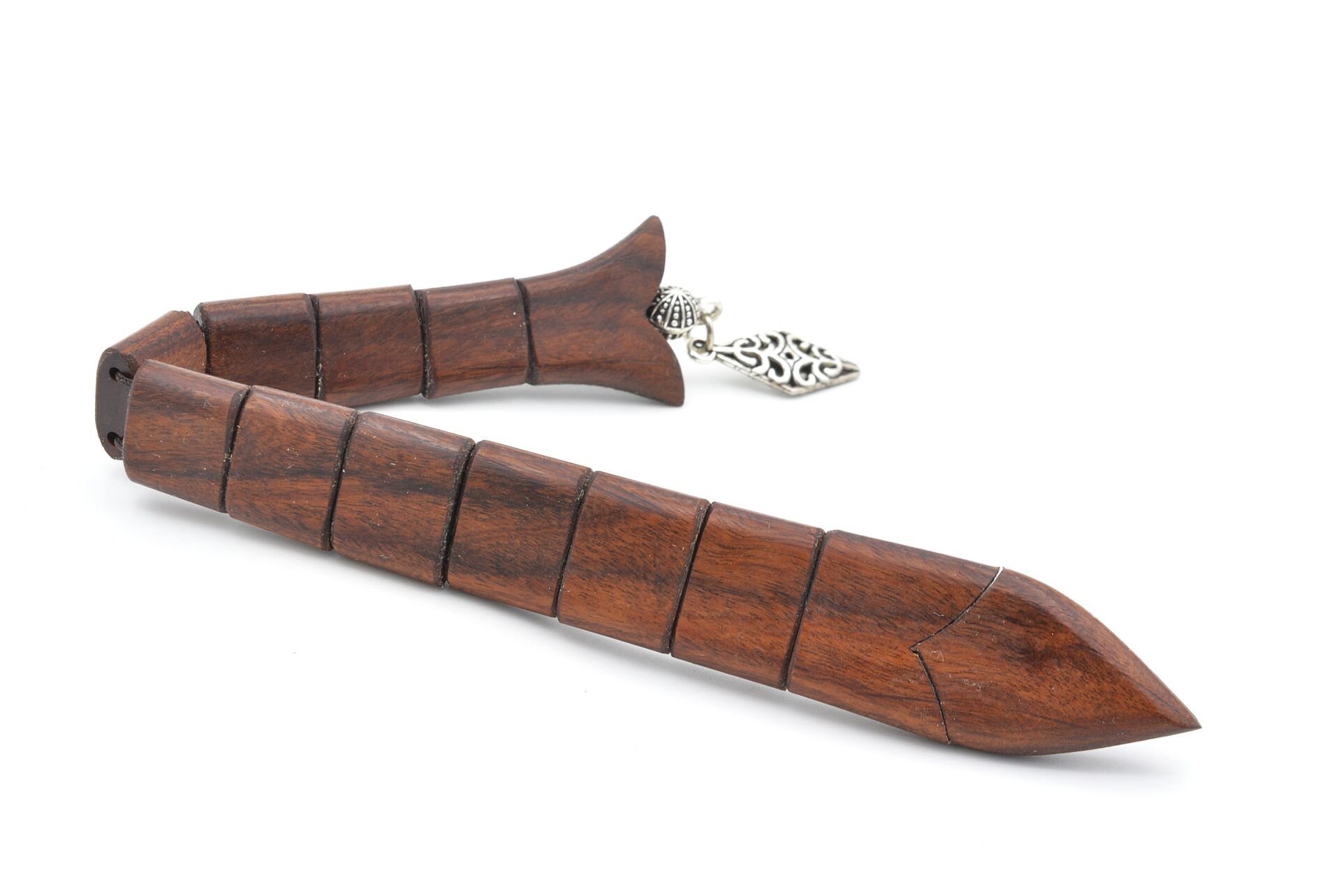 Usta İşi Kahverengi Hindistan Pelesenk Ağacı Balık Tesbih