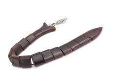 Usta İşi Sıkma Kehribar Kaplı Palmiye Ağacı Balık Tesbih