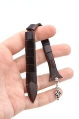 Usta İşi Sıkma Kehribar Kaplı Palmiye Ağacı Balık Tesbih