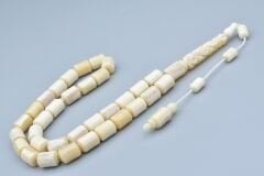 Usta İşi İmamesi Oymalı Kapsül Kesim İri Boy Balina Kemiği Tesbih