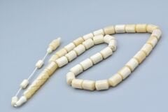 Usta İşi İmamesi Oymalı Kapsül Kesim İri Boy Balina Kemiği Tesbih