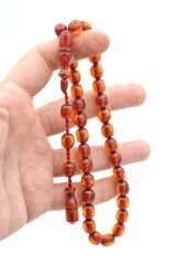 Sistemli Beyzi Kesim Günlük Boy Sarı Sıkma Kehribar Tesbih 002