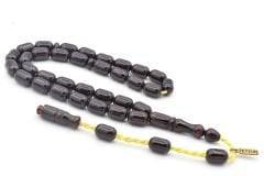 Zeyzun Usta İmzalı Kapsül Model Koyu Kahverengi Sıkma kehribar Tesbih