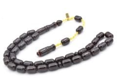 Zeyzun Usta İmzalı Kapsül Model Koyu Kahverengi Sıkma kehribar Tesbih