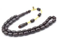 Zeyzun Usta İmzalı Kapsül Model Koyu Kahverengi Sıkma kehribar Tesbih