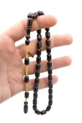 Zeyzun Usta İmzalı Kapsül Model Koyu Kahverengi Sıkma kehribar Tesbih