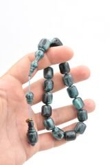 Vefa Usta İmzalı Kapsül Kesim Gri Mavi Sıkma Kehribar Efe Maskot Tesbih