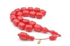 Vefa Usta İmzalı Kapsül Kesim Kırmızı Sıkma Kehribar Efe Maskot Tesbih