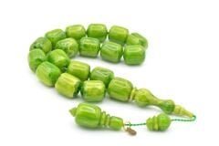 Vefa Usta İmzalı Kapsül Kesim Yeşil Sıkma Kehribar Efe Maskot Tesbih