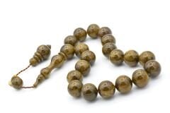 Vefa Usta İmzalı Küre Kesim Yeşil Sıkma Kehribar Efe Maskot Tesbih