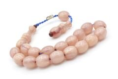 Zeyzun İmzalı Fıçı Kesim Beyaz Sıkma Kehribar Efe Maskot Tesbih