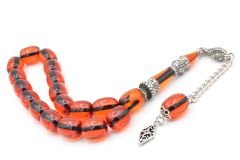 Nakkaş İmameli Kapsül Kesim Turuncu Sıkma Kehribar Efe Maskot Tesbih