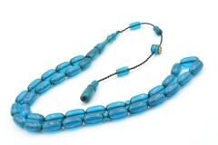 Hakan Turan İmzalı Kapsül Kesim Mavi Ateş Kehribar Tesbih