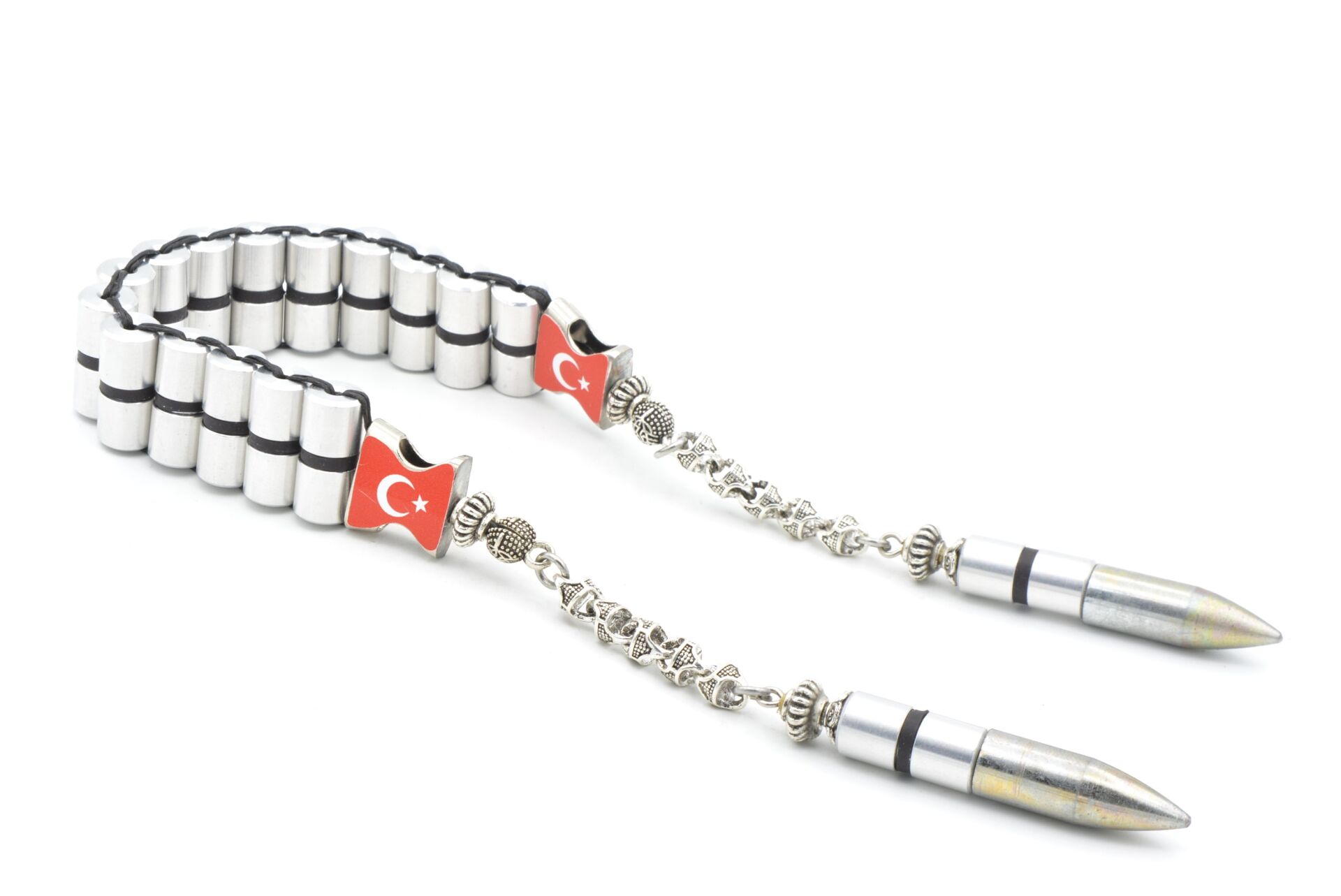 Usta İşi Ay Yıldız Tasarım Zamak Mermi Kovanı Zaza Tesbih