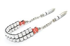 Usta İşi Ay Yıldız Tasarım Zamak Mermi Kovanı Zaza Tesbih