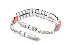 Usta İşi Ay Yıldız Tasarım Zamak Mermi Kovanı Zaza Tesbih