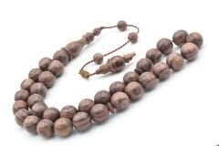 Usta İşi İmzalı Küre Kesim Kral Ağacı Tesbih