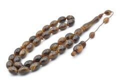 Usta İşi Sistemli İri Boy Arpa Kesim Ceylan Boynuzu Tesbih 011