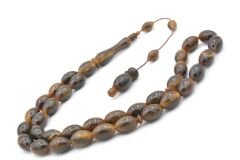 Usta İşi Sistemli İri Boy Arpa Kesim Ceylan Boynuzu Tesbih 011