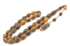 Usta İşi Sistemli İri Boy Arpa Kesim Ceylan Boynuzu Tesbih 012