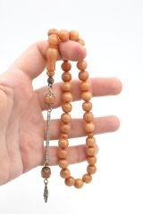 Gümüş Kaplamalı Küre Kesim Hareli Beyaz Katalin Tesbih