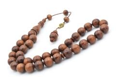 Usta İşi İmzalı Küre Kesim İri Boy Yılan Ağacı Tesbih