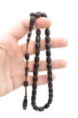 Hakkı Usta Yapımı Sistemli Kapsül Kesim Kahverengi Katalin Tesbih