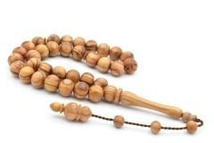 Usta İşi Sistemli Küre Kesim Zeytin Ağacı Tesbih