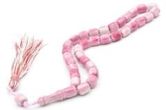 Zeyn Usta İşi Kapsül Model Beyaz Pembe Katalin Tesbih 019