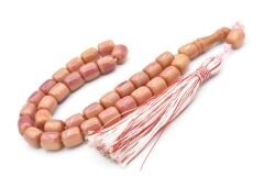 Zeyn Usta İşi Kapsül Model Beyaz Pembe Katalin Tesbih 019