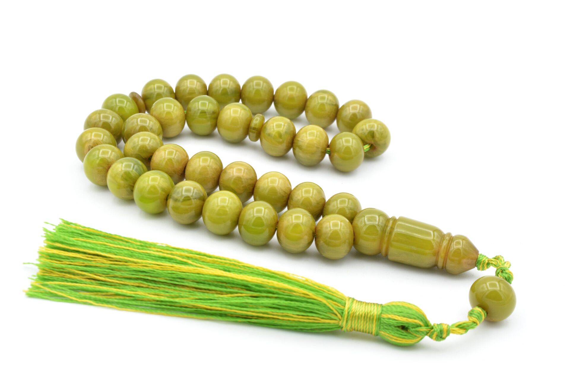 Zeyn Usta İşi Küre Model Yeşil Katalin Tesbih 015