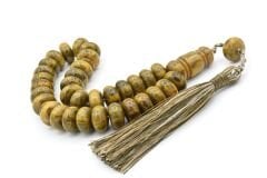 Zeyn Usta İşi Basık Model Yeşil Katalin Tesbih 011