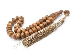 Zeyn Usta İşi Basık Model Turuncu Kahverengi Katalin Tesbih 009