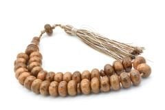 Zeyn Usta İşi Basık Model Turuncu Kahverengi Katalin Tesbih 009