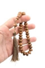 Zeyn Usta İşi Basık Model Turuncu Kahverengi Katalin Tesbih 009