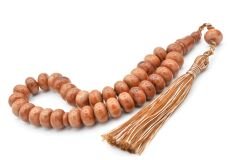 Zeyn Usta İşi Basık Model Koyu Turuncu Katalin Tesbih 008