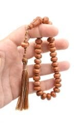 Zeyn Usta İşi Basık Model Koyu Turuncu Katalin Tesbih 008