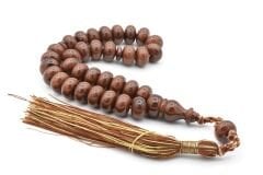 Zeyn Usta İşi Basık Model Kahverengi Katalin Tesbih 006