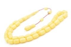 Hakan Turan İmzalı Kapsül Kesim Sarı Sıkma Kehribar Tesbih