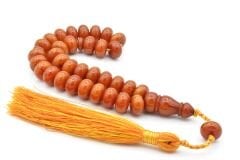 Zeyn Usta İşi Basık Model Turuncu Katalin Tesbih 003