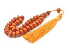 Zeyn Usta İşi Basık Model Turuncu Katalin Tesbih 003