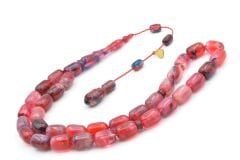 Hakan Turan İmzalı Kapsül Kesim Mavi Pembe Sıkma Kehribar Tesbih