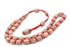 Cüneyd Hasan Yapımı Çift Çekim Kapsül Kesim Eskitme Bej Katalin Tesbih