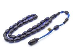 Cüneyd Hasan İmzalı Çift Çekim Kapsül Kesim Lacivert Katalin Tesbih