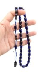 Cüneyd Hasan İmzalı Çift Çekim Kapsül Kesim Lacivert Katalin Tesbih