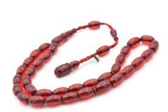 Cüneyd Hasan İmzalı Çift Çekim Kapsül Kesim Turuncu Katalin Tesbih