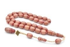 Cüneyd Hasan İmzalı Çift Çekim Fıçı Kesim Eskitme Bej Katalin Tesbih