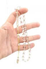 Hakan Turan Yapımı Beyzi Kesim Şeffaf Sıkma Kehribar Tesbih